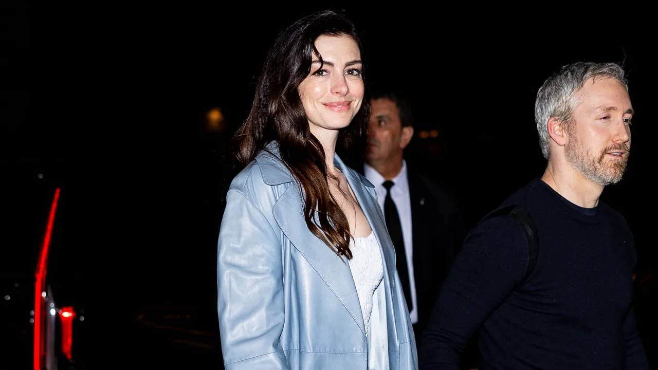 Anne Hathaway Rocks Silver Sandals for Elegant Party Look, Proving Heels Are Timeless